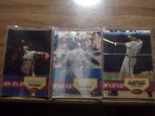 Dave Justice, Randy Johnson & Carl Everett Sportflics #168, 6&30