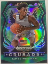 JAMES WISEMAN RC 2020-21 Draft Picks Green Prizm # 82 Pistons
