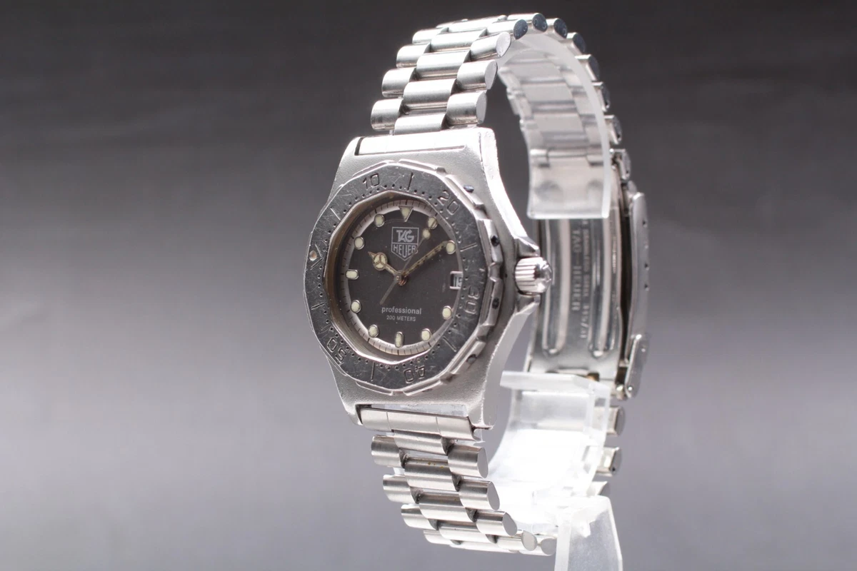 [EXC+1] TAG Heuer 3000 Professional 932.213 200M Black Dial Quartz Watch  #544