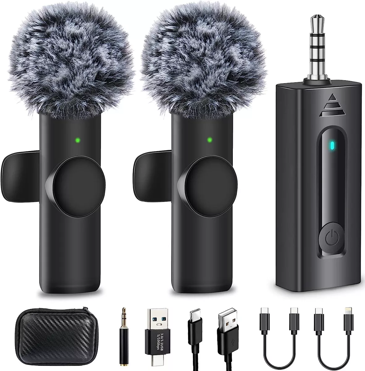 K9 Plug-and-play Wireless Lavalier Microphone for Cell Phones