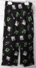BOYS MINECRAFT PAJAMA SLEEP PANTS - BLACK - SIZE SMALL 4/5 - NEW WITH TAGS