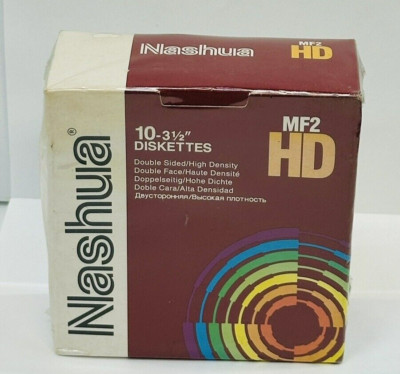 NASHUA MF2-HD 10 Pack 3 1/2'' Hard Drive Diskettes (New In Box!) #A#