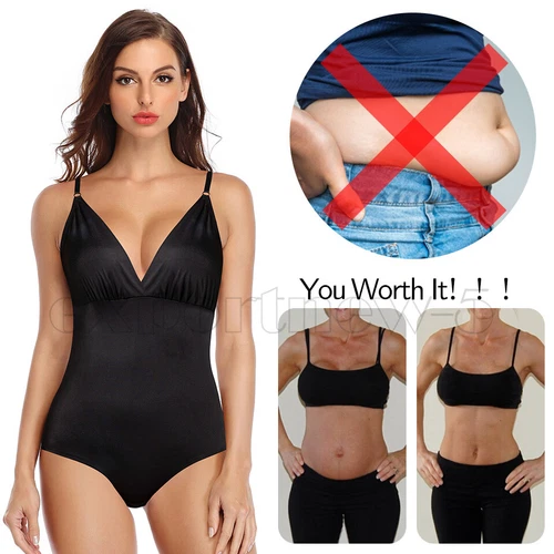 Women's Seamless Full Body Shapewear Bodysuit Tummy Control Slimming Body Shaper - Picture 6 of 50