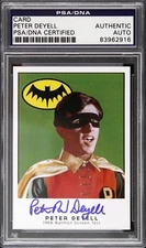 1965 Peter Deyell Batman Screen Test Signed Slabbed Card (PSA/DNA)