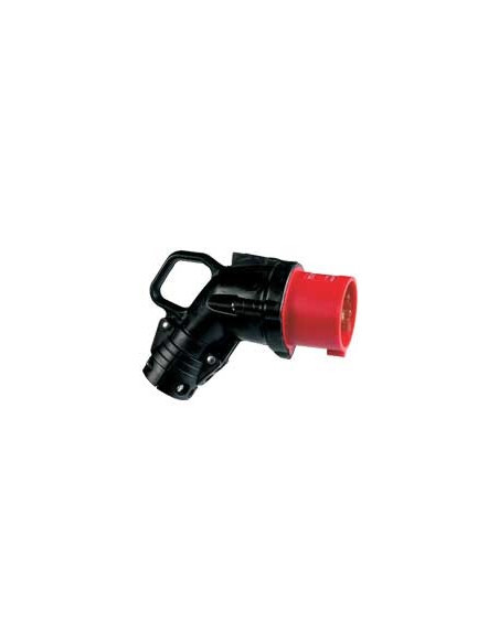 Fiche coudée Hypra IP44 Legrand 053864 prise mâle industrielle caoutchouc 3P+N+T 63 A 415V