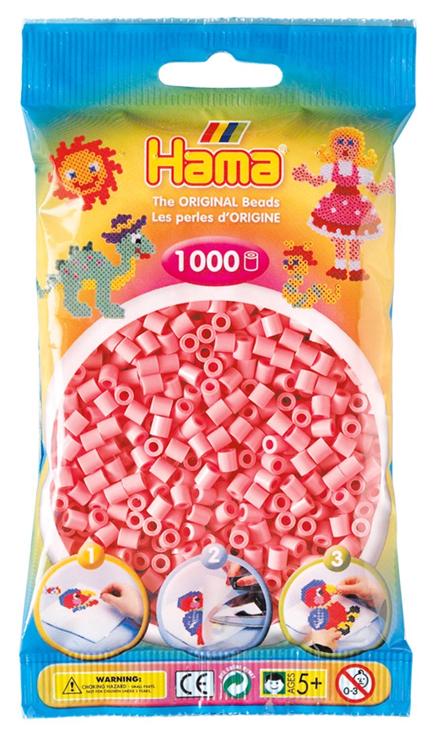 Hama 10.207-06 207-06 Pink-1,000 Beads in Bag, Multicolour