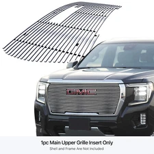Fits 2021-2024 GMC Yukon Main Upper Stainless Steel Chrome Billet Grille Insert
