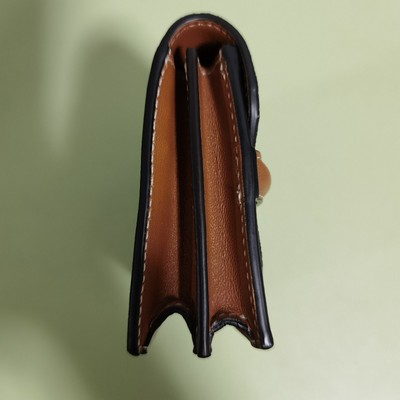 business card holder in triomphe canvas and lambskin