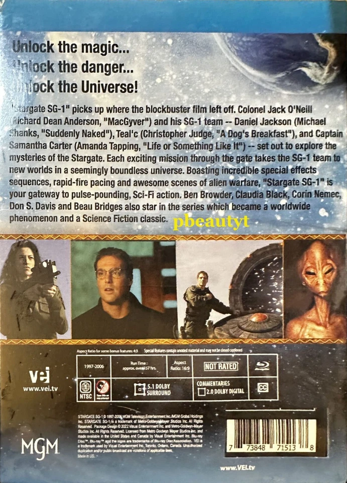 Stargate SG-1 The Complete Series Blu-ray Collection (Seasons 1-10,Region Free) Foto 2 de 4