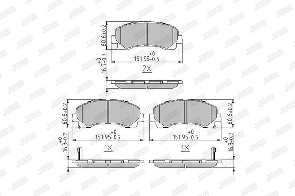 Bremsbelagsatz Scheibenbremse Jurid 573467J FüR Isuzu Schachtel MAX 1 TFR TFS 2-image
