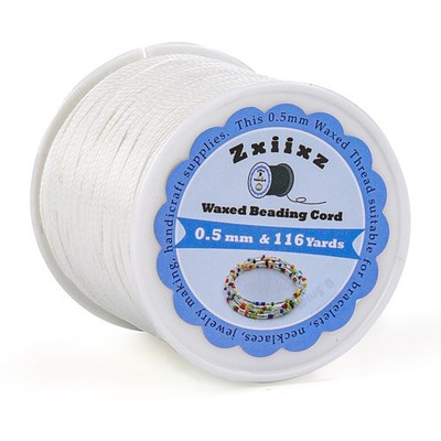 0.5mm Waxed Cord Bracelet String, 116 Yards Wax String for Bracelet Making, B...
