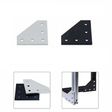 Support d'angle d'angle noir à 90 degrés pour tableau de joint profilé en alu