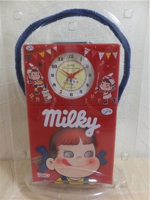 Milky Peko-chan 60th Anniversary Retro Wecker Showa Vintage unbenutzt