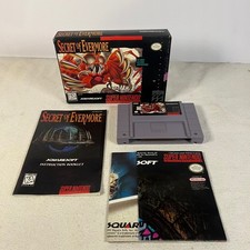 Secret of Evermore Super Nintendo SNES Authentic CIB Complete Manual Posters