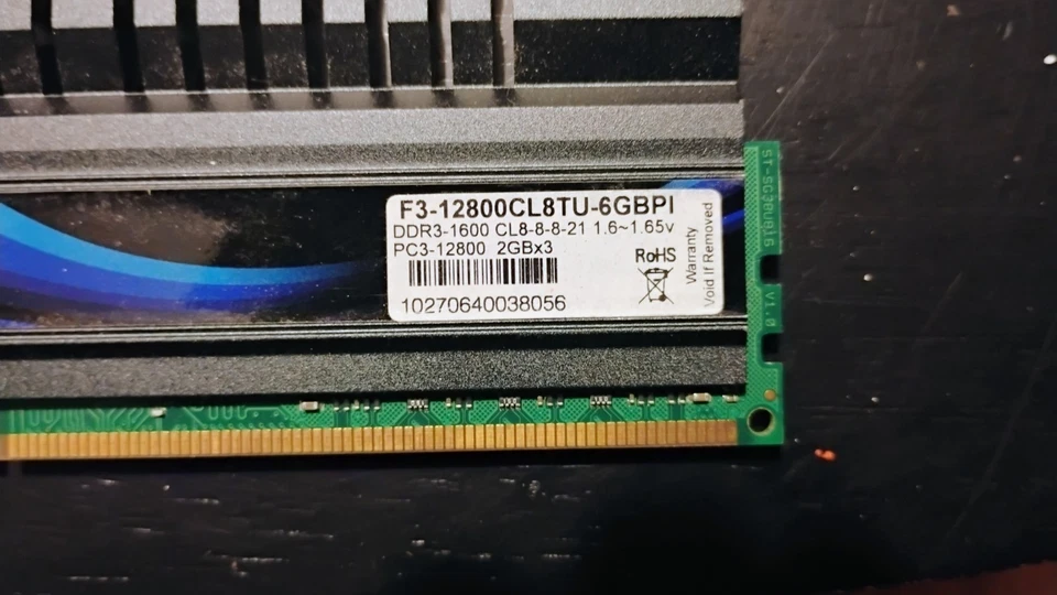 G.SKILL 6GB (3 x 2GB) DDR3 1600 (PC3 12800) Triple Channel Kit Desktop Memory - Image 3 of 3