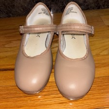 Capezio Tan Leather Tap Shoes Size Child 2 W