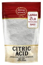 Citric Acid 2 LB Bag 100 Pure Food Grade Non-GMO Powder for Cleaning Bath Bombs