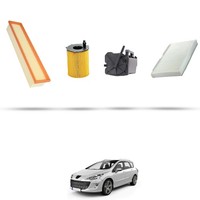 Hoffcar Set Service - 4 Filter FüR Peugeot 308 1.6 Hdi 80Kw Von 2007