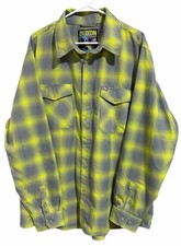 DIXXON Flannel "The Slice" Snap Button Plaid Horror Shirt Men  s Size 2XL