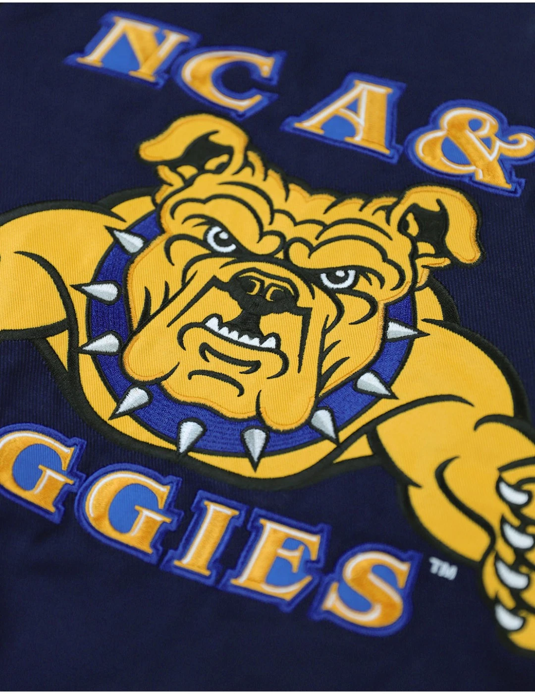 North Carolina A&T State University M12 Racing Twill Jacket Navy image 6