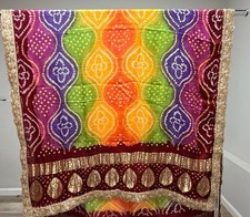 Pure gajji silk multicoloured bandhej dupatta
