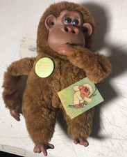 VTG NOS Russ Berrie Rutherford III Plush Monkey Doll Stuffed Animal Sucks Thumb
