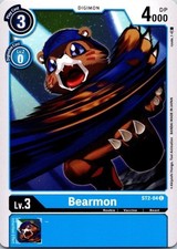 Bearmon ST2-04 Black Common Rookie (Lv3) Digimon Card CCG 