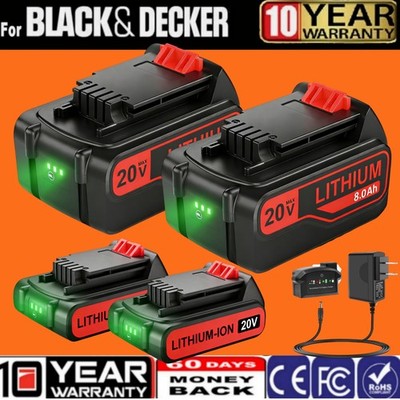 8.0Ah 20V LB2X4020 Battery FOR Black and Decker 20V MAX Lithium LBXR20 LBX20