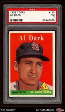 1958 Topps #125 Al Dark Cardinals PSA 7 - NM