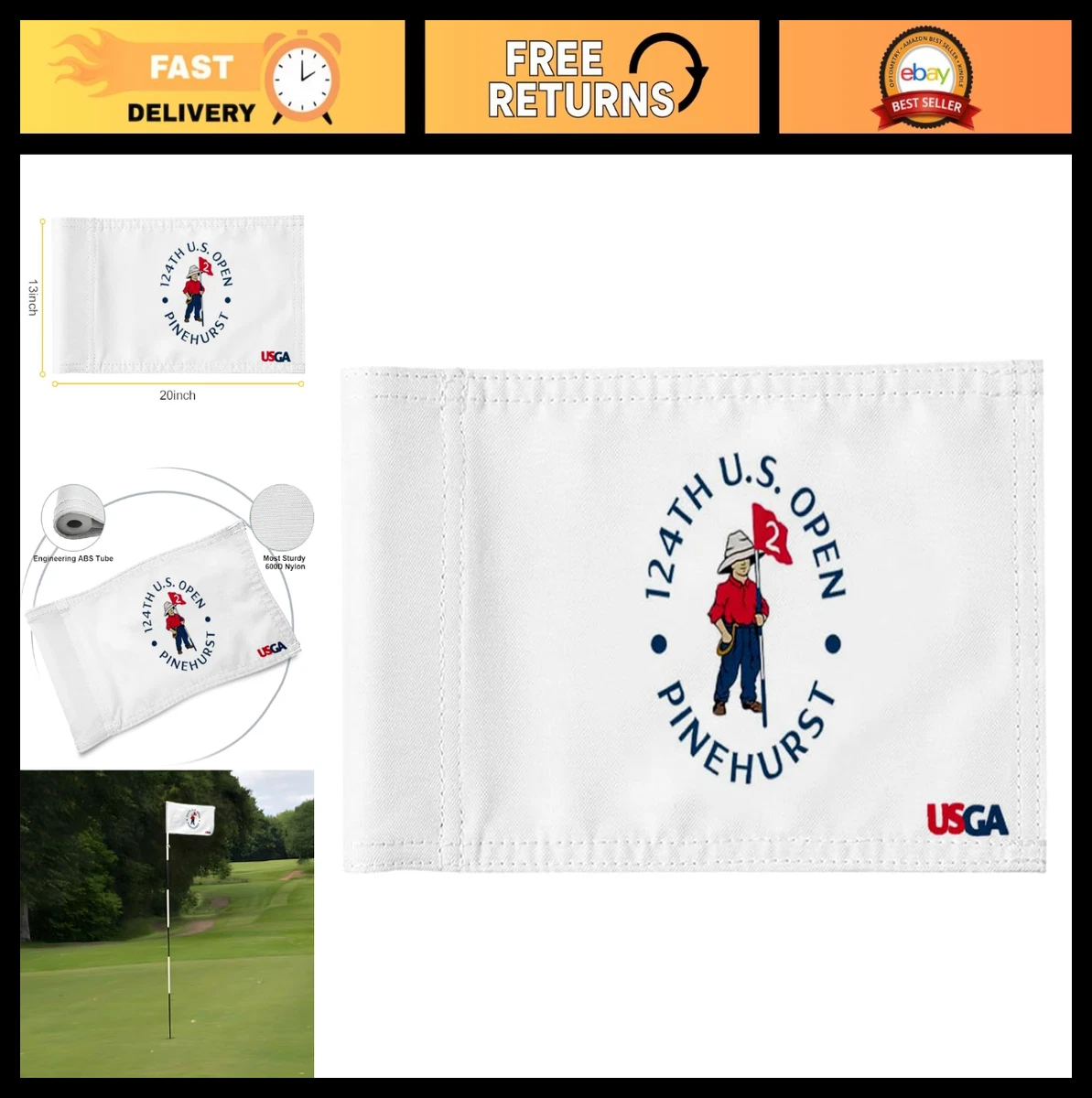 25+ Us Open Flag In Pga Autographed Golf Flags for sale | Updated