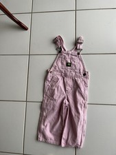 John Deere Toddler 2T Pink Striped Overalls Country
