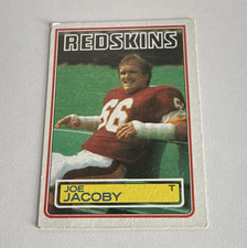 Topps 1983 Topps Joe Jacoby Rookie #190 Washington Redskins NFL Football Card. rookie card picture