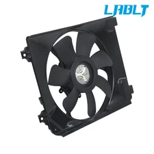 Black A/C Condenser Cooling Fan Radiator For 2005-2012 Honda Civic 1.8L 2.0L 12V