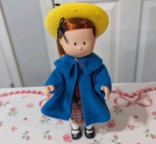 Vintage 90s Madeline Red Hair Poseable Doll Eden 8 Blue Coat Yellow Hat Plush