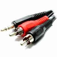 1,2M 3,5Mm Stereo-Klinke Zu 2 Rca Phono-Stecker Audio-Kabelleitung Nickel