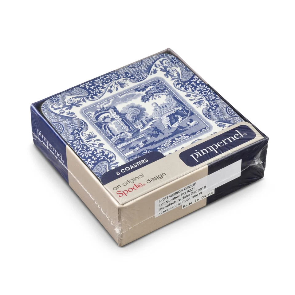 Pimpernel Blue Italian Coasters - Set of 6 - Image 4 of 4