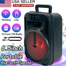 4000W Portable Bluetooth Party Speaker 6.5in Woofer Bass Sound TWS FM AUX  USB