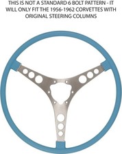 American Retro Jewel Blue 15 Steering Wheel For 1961 Chevy Corvette