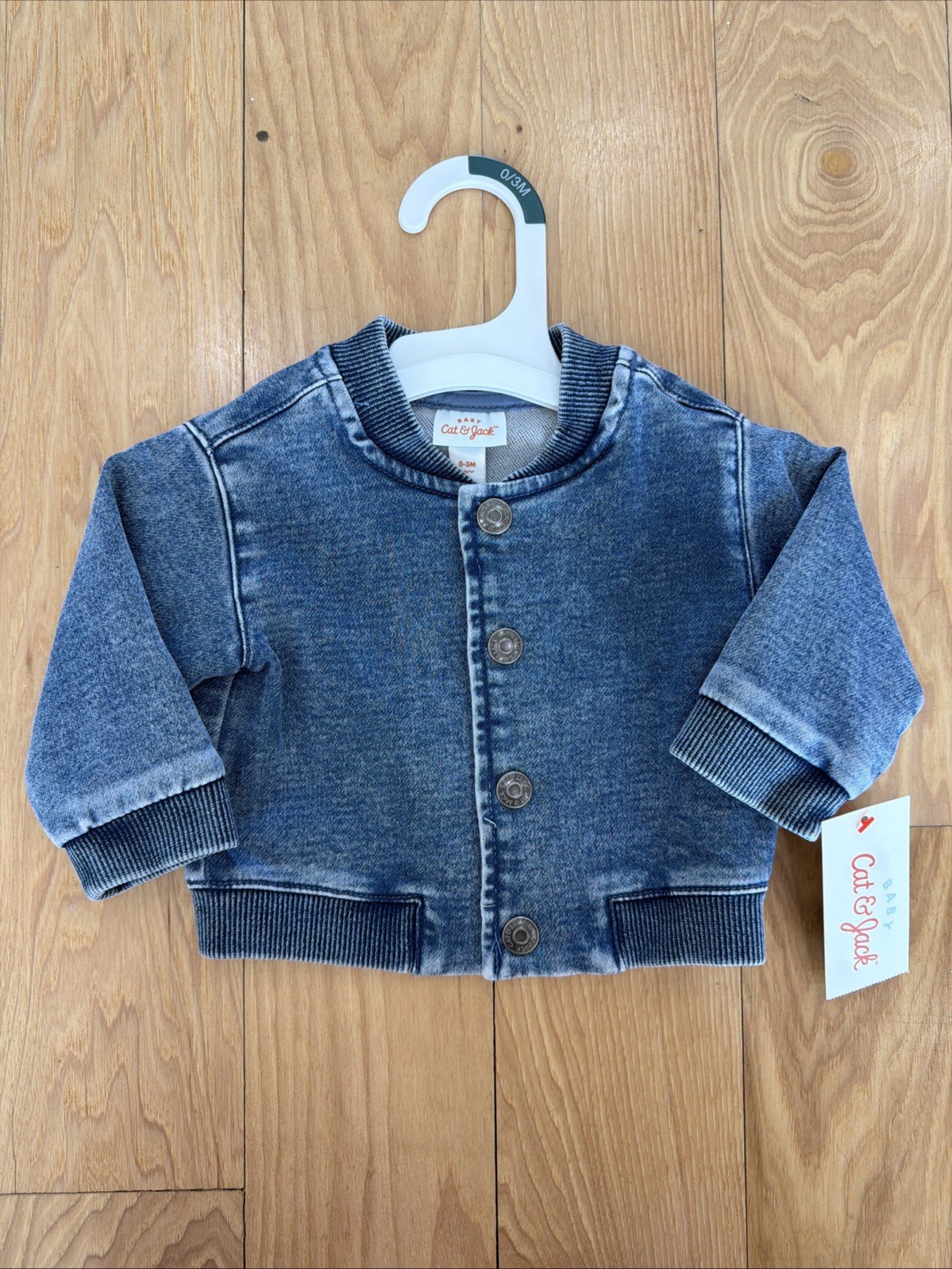 Cat & Jack Baby 0-3 Medium Wash Jean Jacket NWT 
