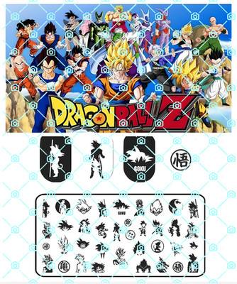 High- Quality Durable Stainless Steel Dragon Ball Z Anime Nail Stamping Plate