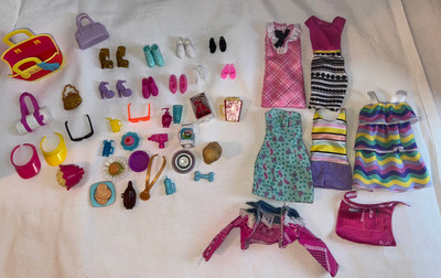 Barbie Lot of Accessories Purses Shoes Pet Dishes and More