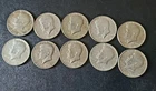 *LOT OF 10* CIRCULATED CONDITION~1966-68 ~40% SILVER KENNEDY HALF DOLLARS