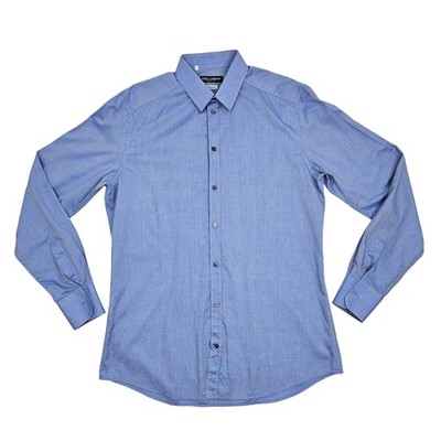 Dolce & Gabbana Herren Hemd Blau 100% Baumwolle Größe 16,5 / 42