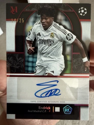 Endrick Real Madrid 2024-25 Topps Museum Rookie Auto /25 UEFA Club Competitions