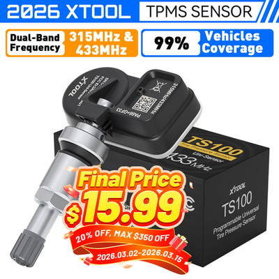#ad XTOOL TPMS Sensors TS100 315 433 MHz 2 in 1 Car Tire Pressure Metal Programmable $19.99