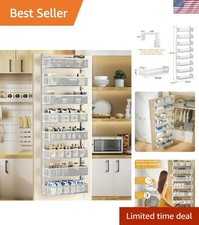 8-Tier Over The Door Pantry Organizer with Mesh Baskets, Adjustable  Stable ...