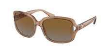 COACH HC8169 5561T5 L149 Transp Brown Grey Grad Polarized 57mm Womens Sunglasses