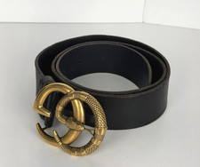 Gucci GG Marmont Black Leather Belt