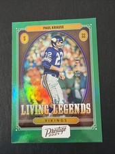 2024 Panini Prestige- Living Legends Paul Krause Green  /149  #LL-PKE