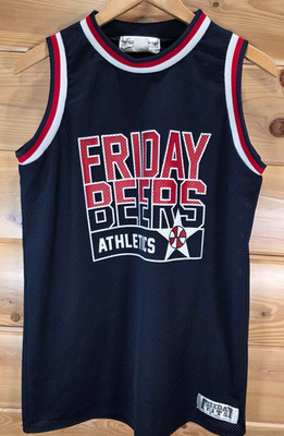Friday Beers Athletics Basketball Jersey Men Medium Drinking Weekend Party USA